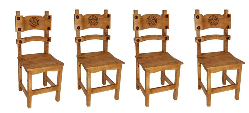 Rustic Texas Star Poker Dining Table